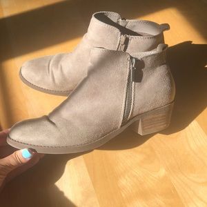 Gray booties